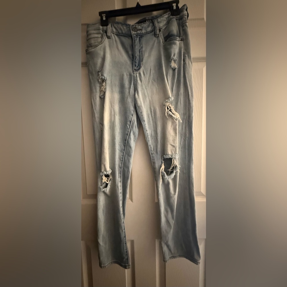 Kut from the Kloth Light Blue Distressed Skinny Jeans